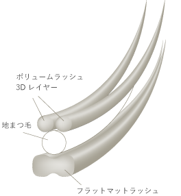 ボリュームラッシュ3Dレイヤー 断面図